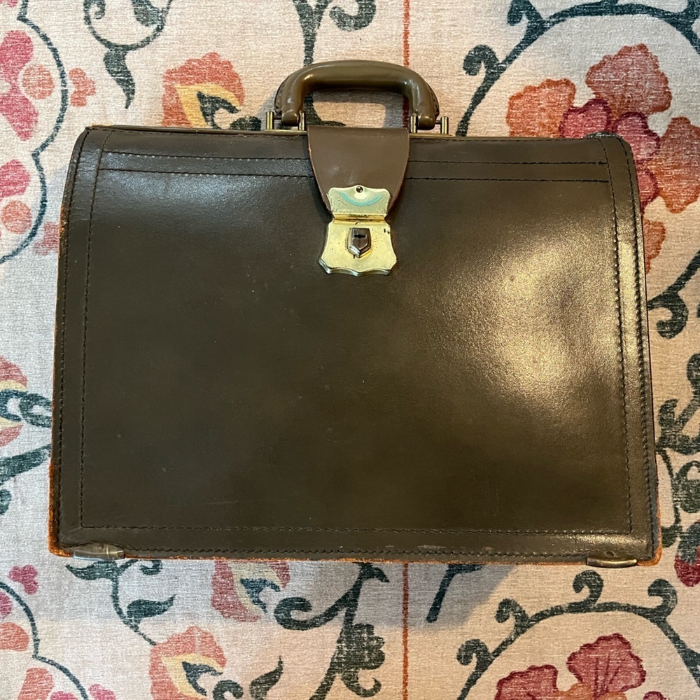 Vintage Brown Leather Briefcase